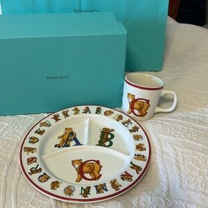 Tiffany Alphabet Bears Plate & Cup